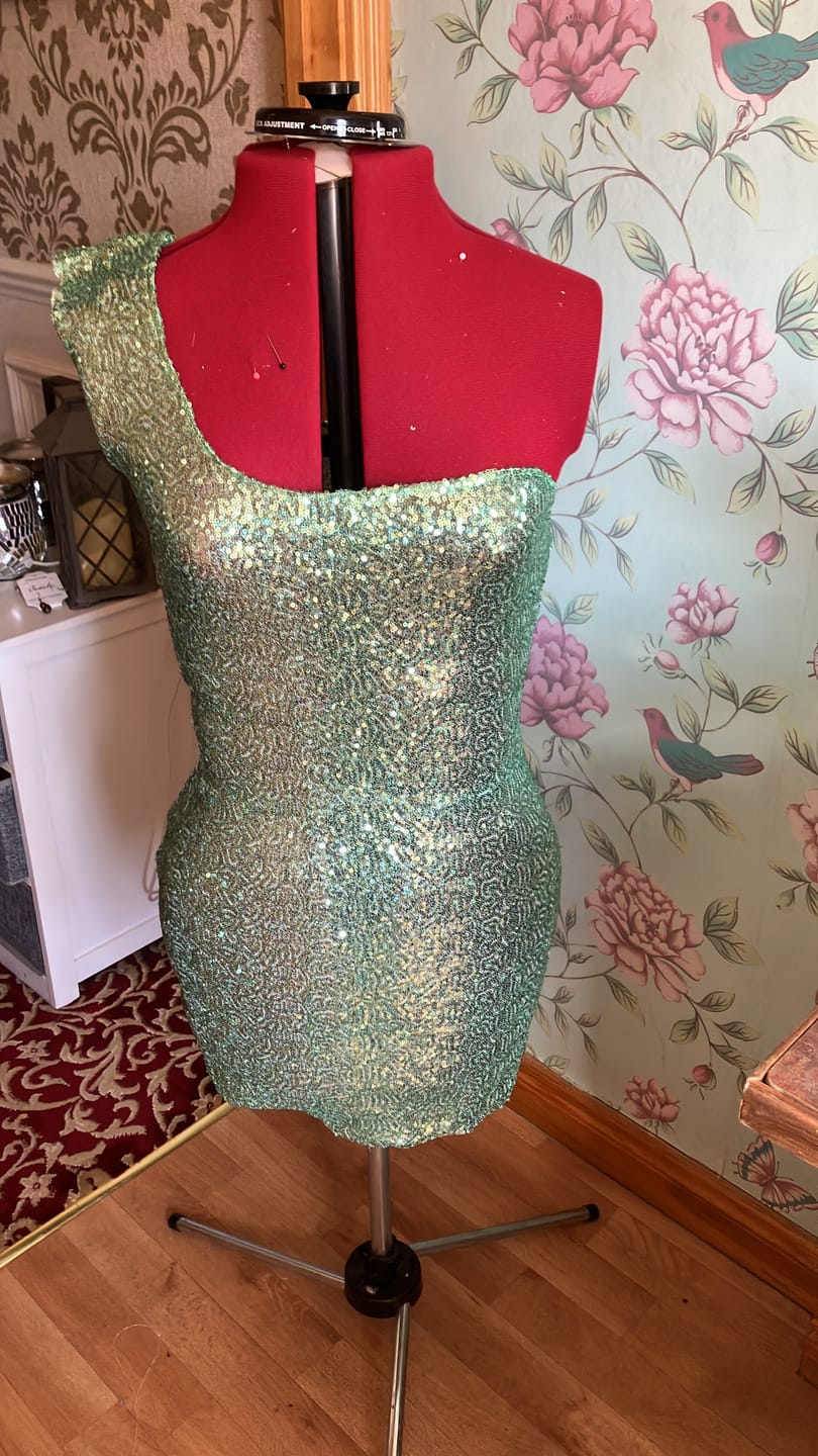 Customer photo review of All Over Sequin Fabric