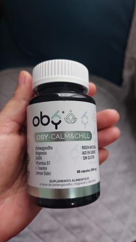 Customer photo review of OBY CALM, Magnesio, Ashwagandha, Vitamina B1, GABA, L-Teanina y Lemon Balm