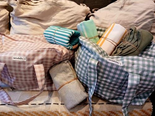 Customer photo review of Toalla de fouta Azul Mar