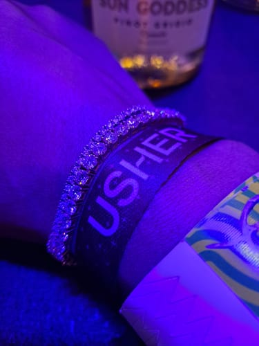 Customer photo review of 4MM Moissanite Tennis Bracelet 14K Gold