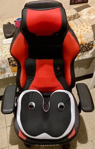 Customer photo review of Adjustable Memory Foam Sit Bone Relief Seat Cushion