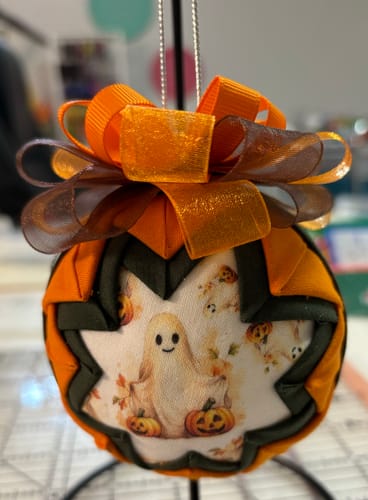 Customer photo review of Cute Ghosts & Pumpkin Fabric