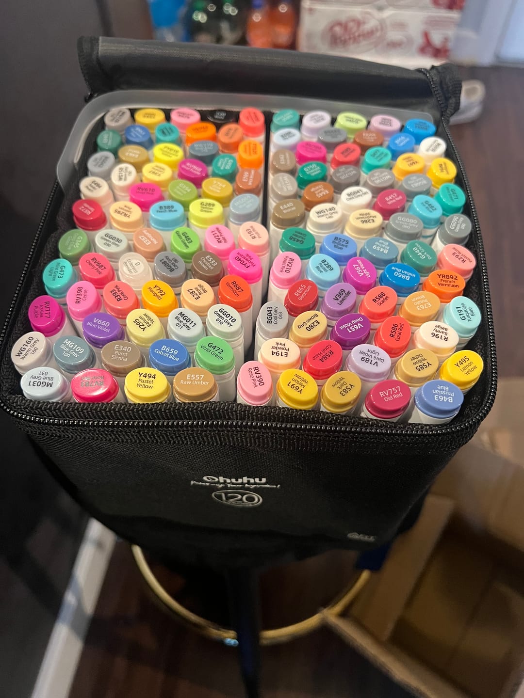 Customer photo review of Ohuhu Oahu 120 Colors Dual Tips Alcohol Art Markers, Fine & Chisel