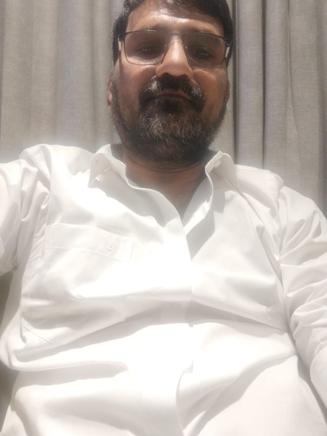 Customer photo review of Linen Classic - Linen Cotton White Shirts For Men | Uathayam