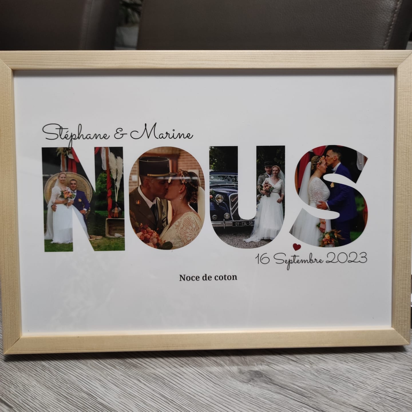 Customer photo review of Nous Lettres - Affiche Personnalisée
