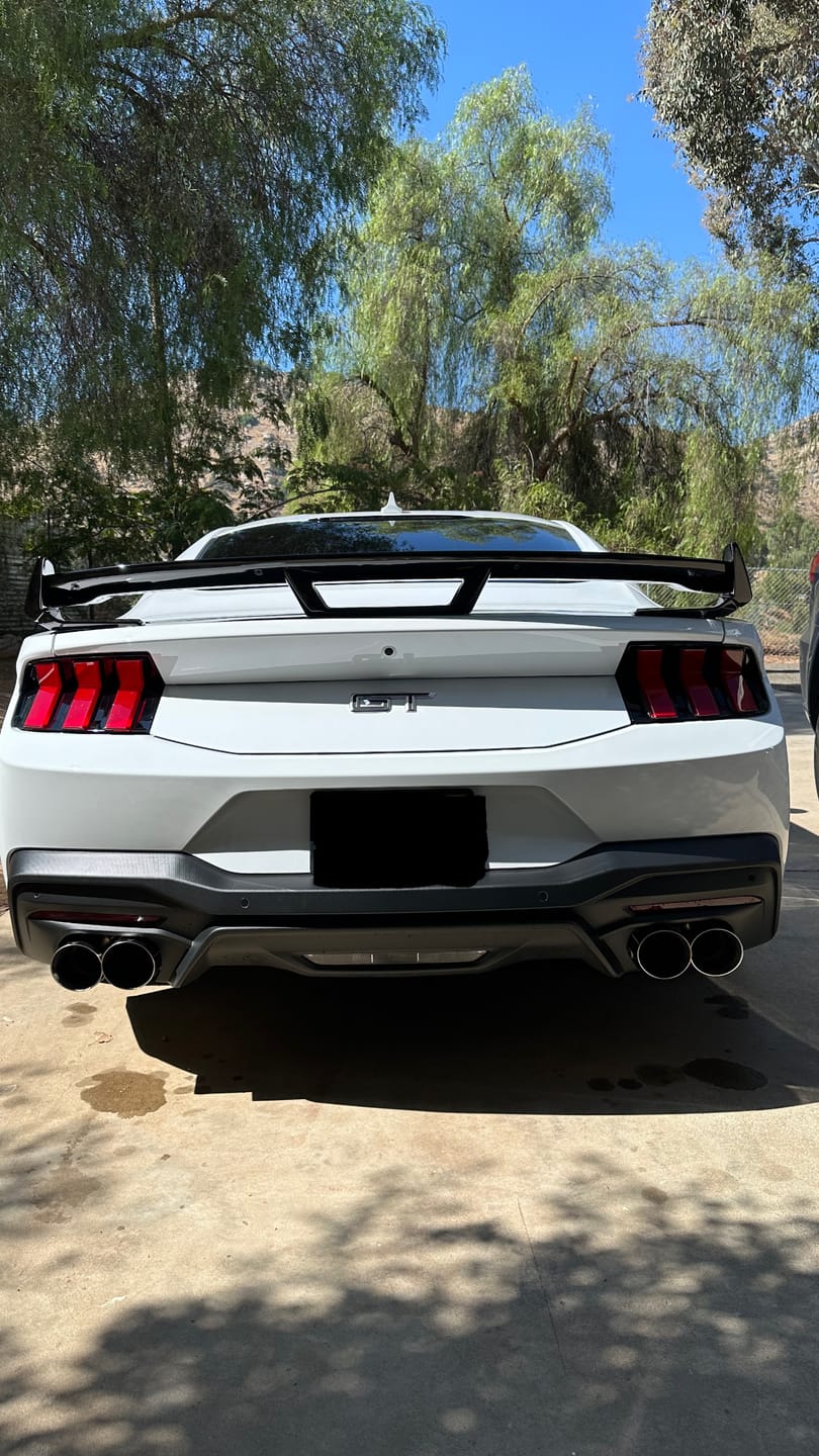 Customer photo review of PRE-ORDER 2024 + Ford Mustang Dark Horse Rear Spoiler Gloss Black ABS