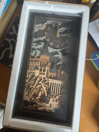 Customer photo review of HOGWARTS 3D WALL CLOCK