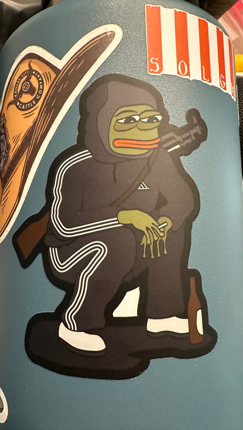 Customer photo review of Slav Pepe Stickers