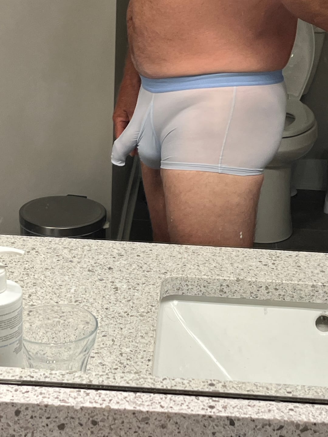 Customer photo review of 3 Pack Separate Pouch Trunks With Fly Front
