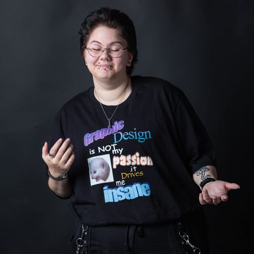 Customer photo review of Graphic Design is NOT My Passion Unisex t-shirt