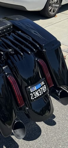 Customer photo review of 1964 CALIFORNIA MOTORCYCLE LICENSE PLATE - BLACK WITH WHITE TEXT 4"x7" (100mm x 180mm)