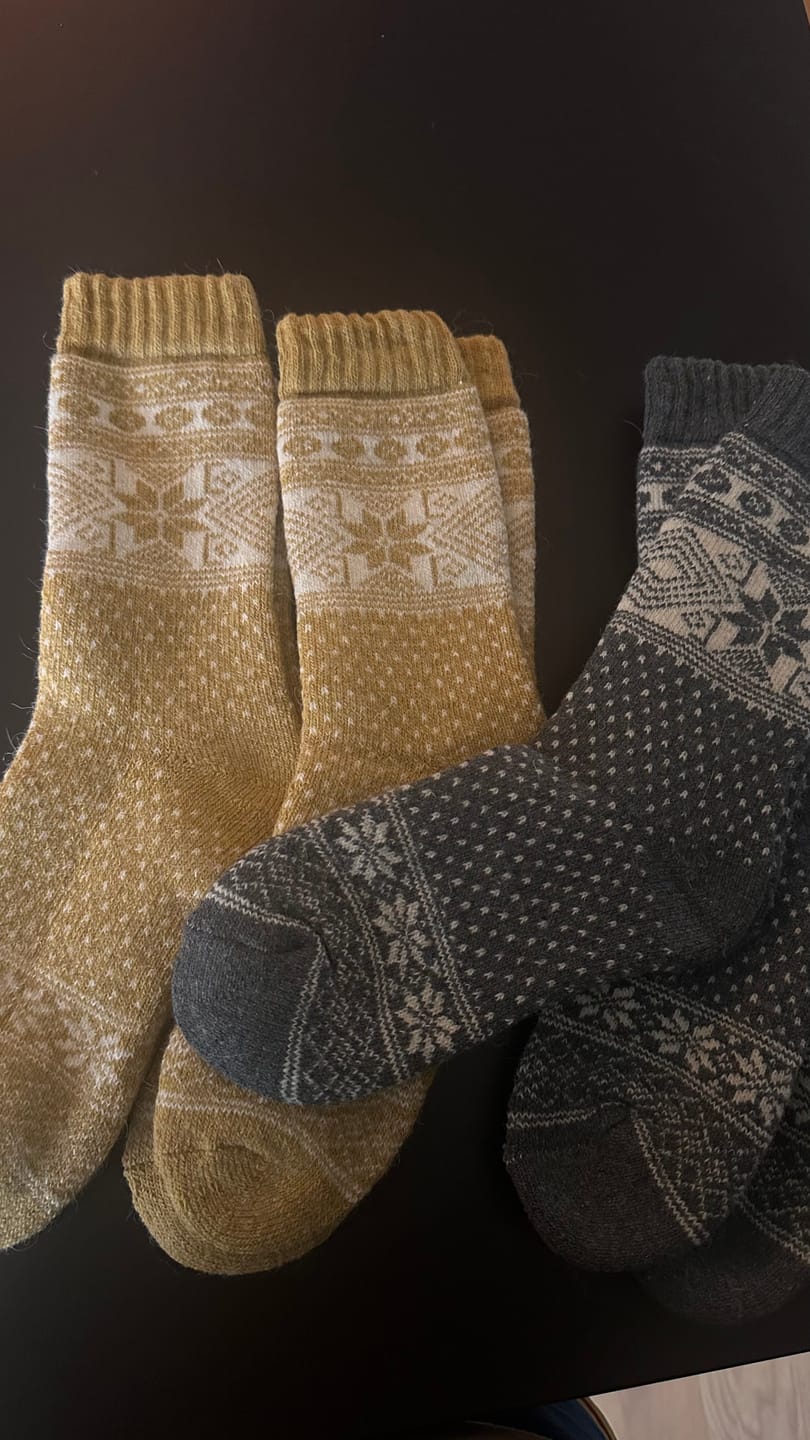 Customer photo review of Alpaka-& Merino Norweger-Socken