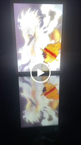 Customer video review of O.P Series LED Light Painting Anime Photo Frame Wall Art