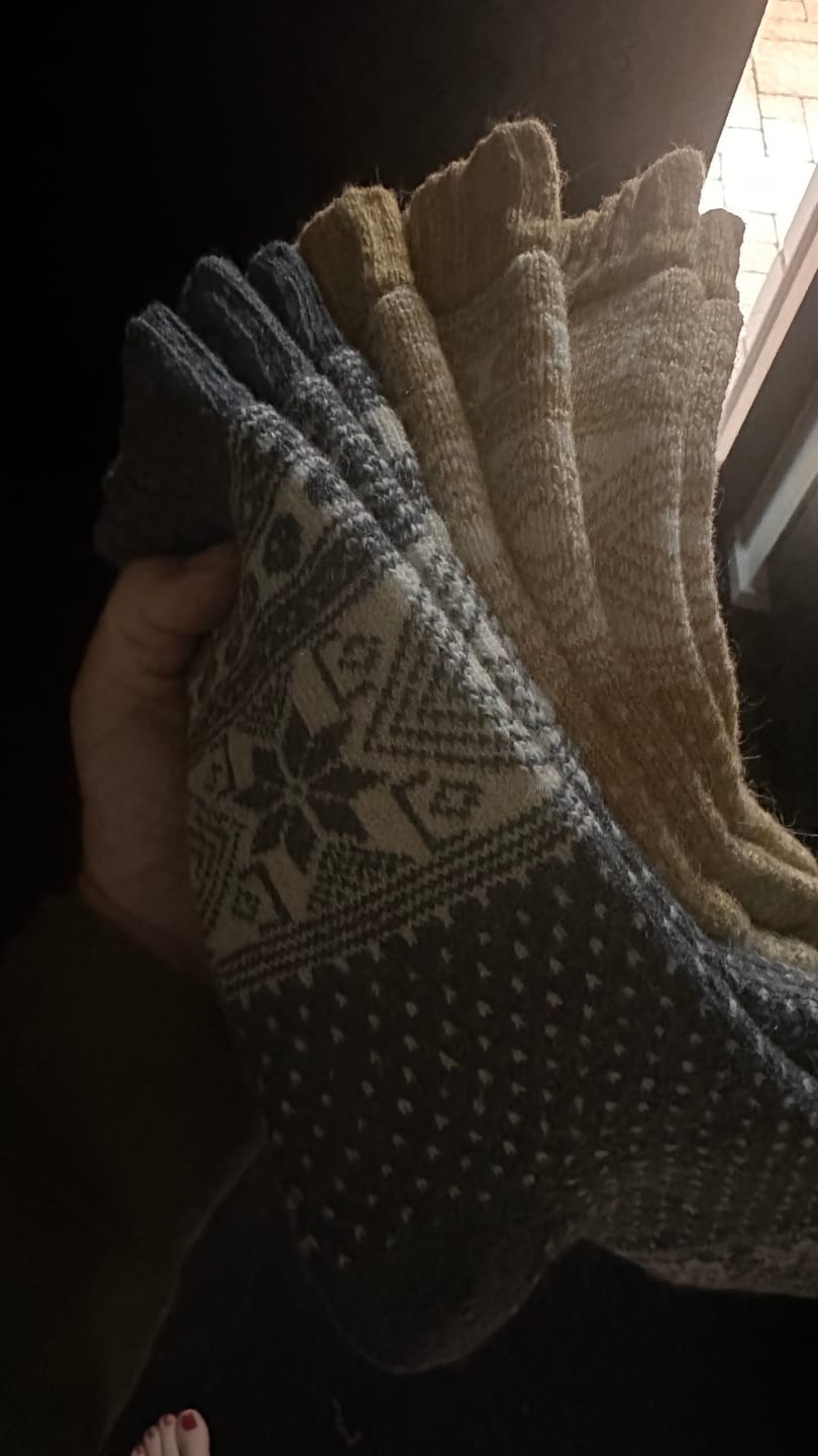 Customer photo review of Alpaka-& Merino Norweger-Socken