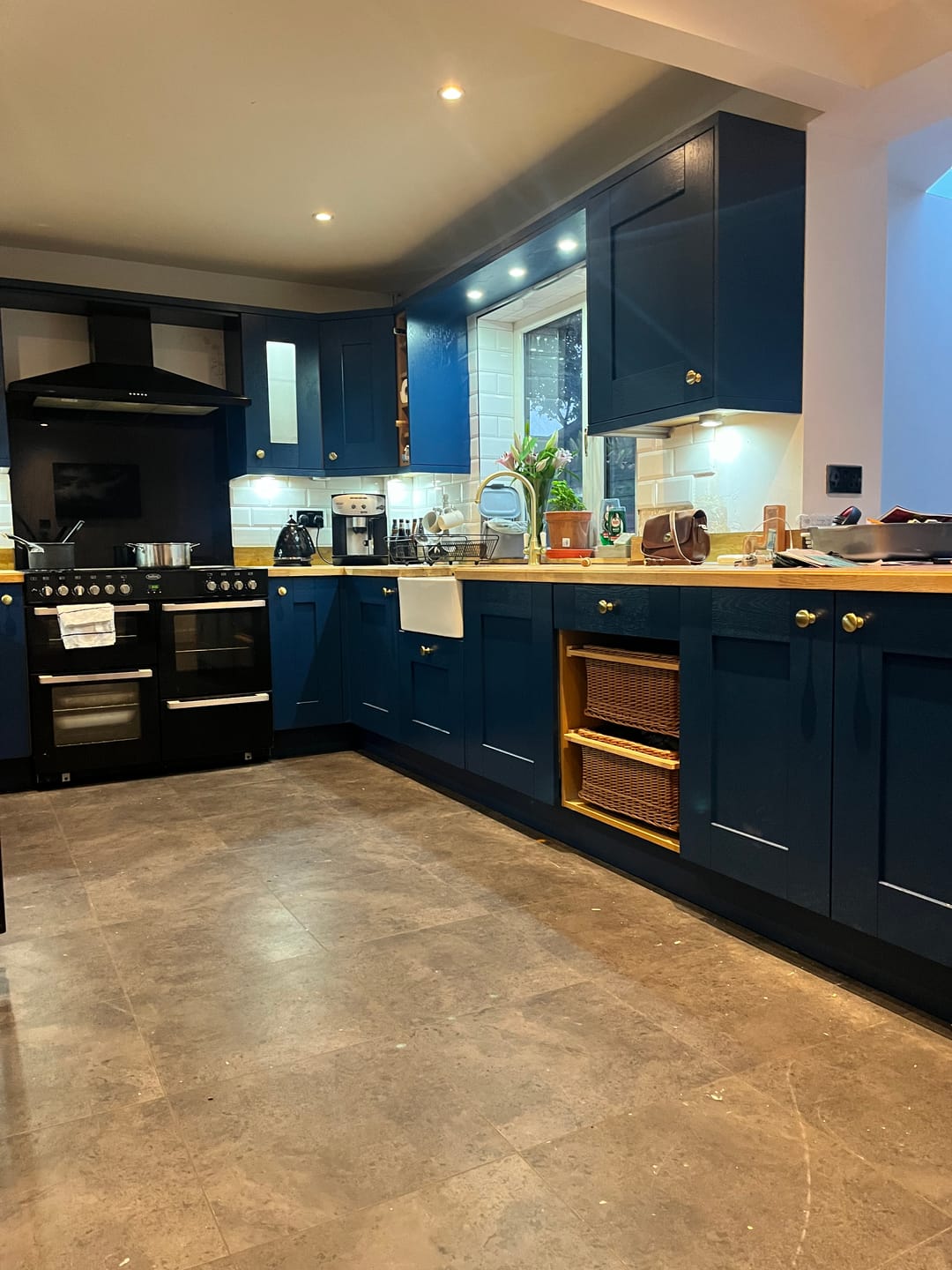 Customer photo review of Monmouth Brushed Satin Brass Cupboard Handles