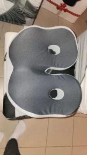 Customer photo review of Adjustable Memory Foam Sit Bone Relief Seat Cushion