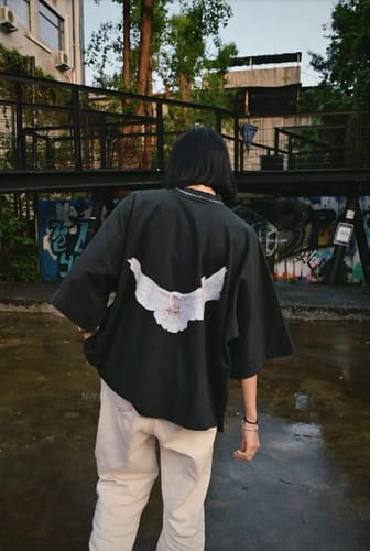 Customer photo review of Dove 3/4 Sleeve Tee - Yeezy Gap Engineered by Balenciaga - 4 Colors Available