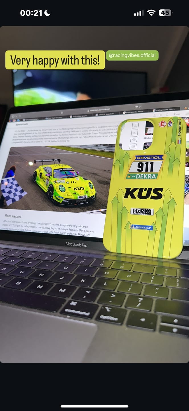 Customer photo review of Grello Porsche GT Livery - Individuelle Hardcase Hülle für iPhone