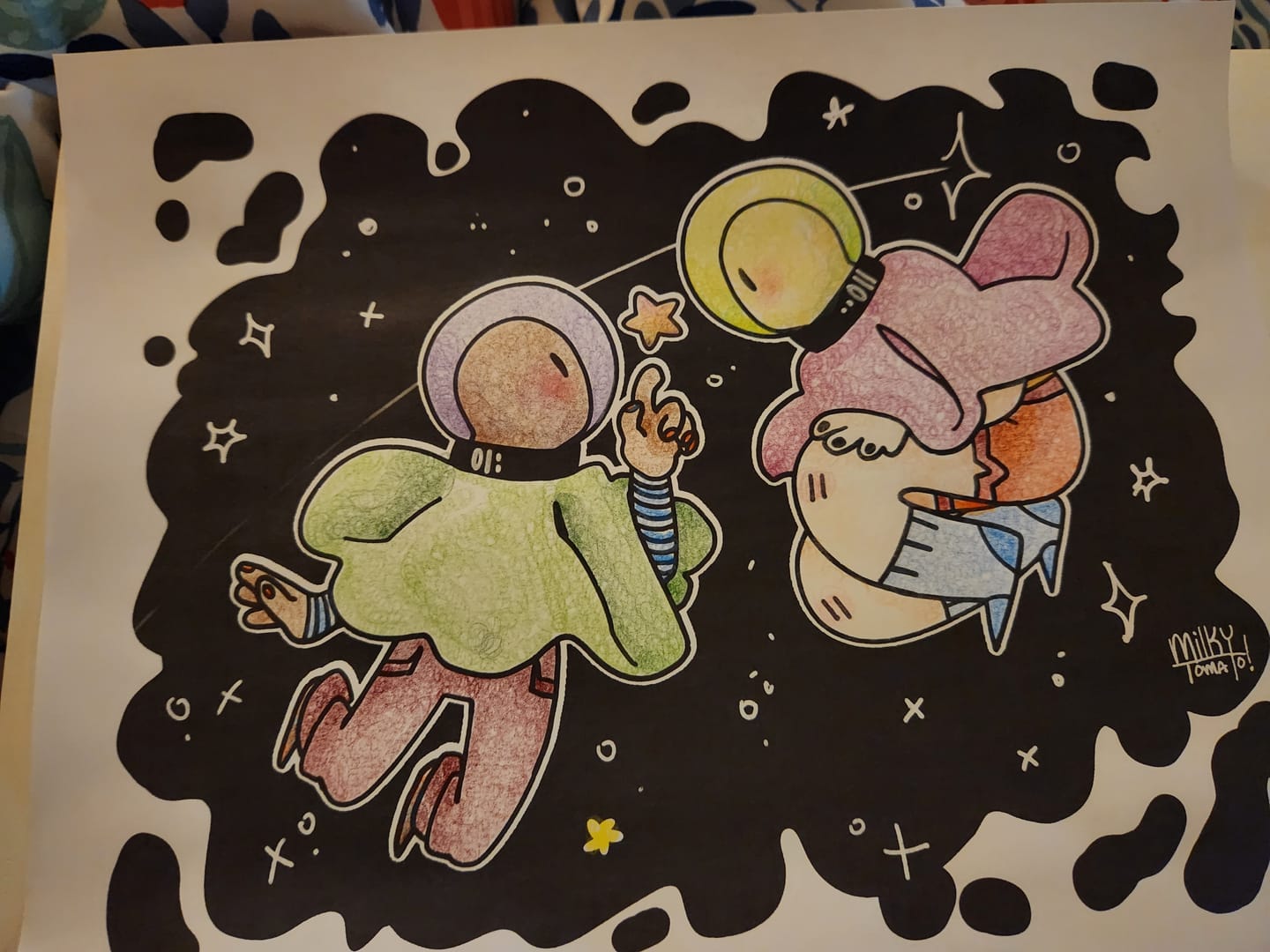 Customer photo review of Space Ghost Coloring Page PDF