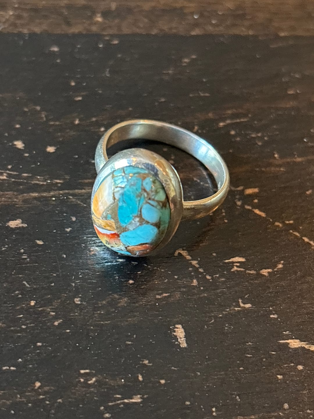 Customer photo review of Oyster Copper Turquoise Ring Sterling Silver
