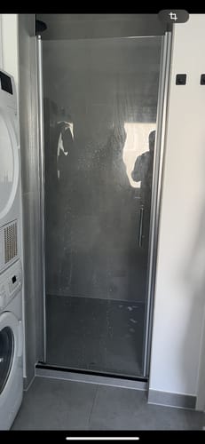 Customer photo review of SONNI Dusche Nischentür Duschtür ESG Glastür mit Nano Beschichtung 70-90cm Höhe 185/195cm
