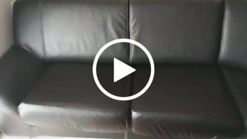 Customer video review of Noir - Housse en Simili cuir pour Coussins de Canapé