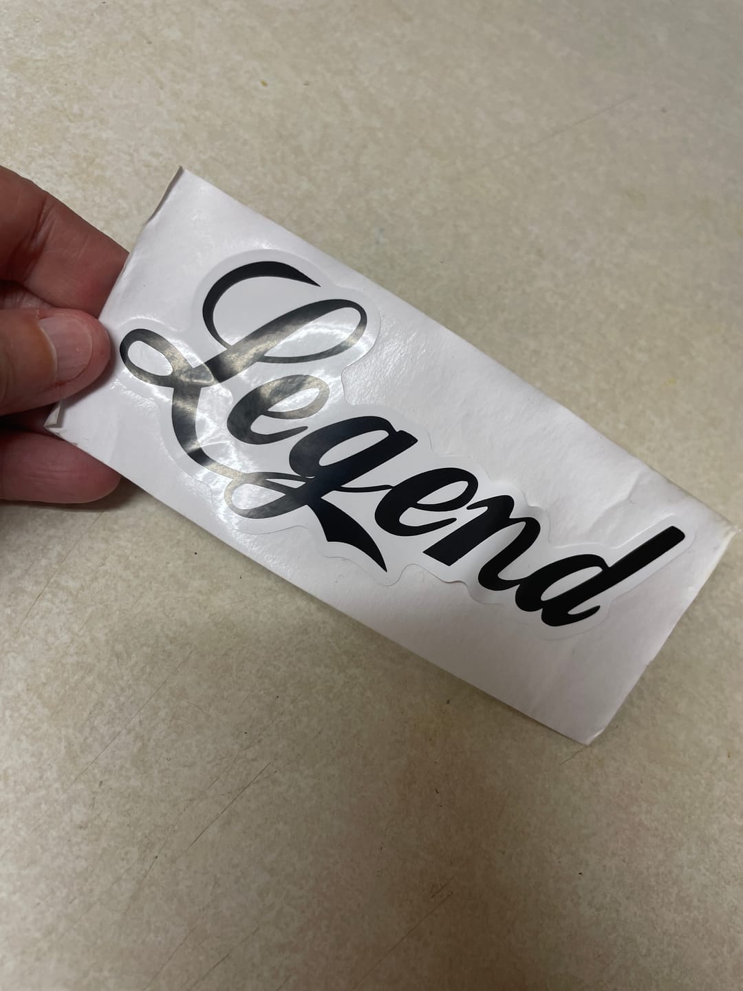 Customer photo review of Legend Decal