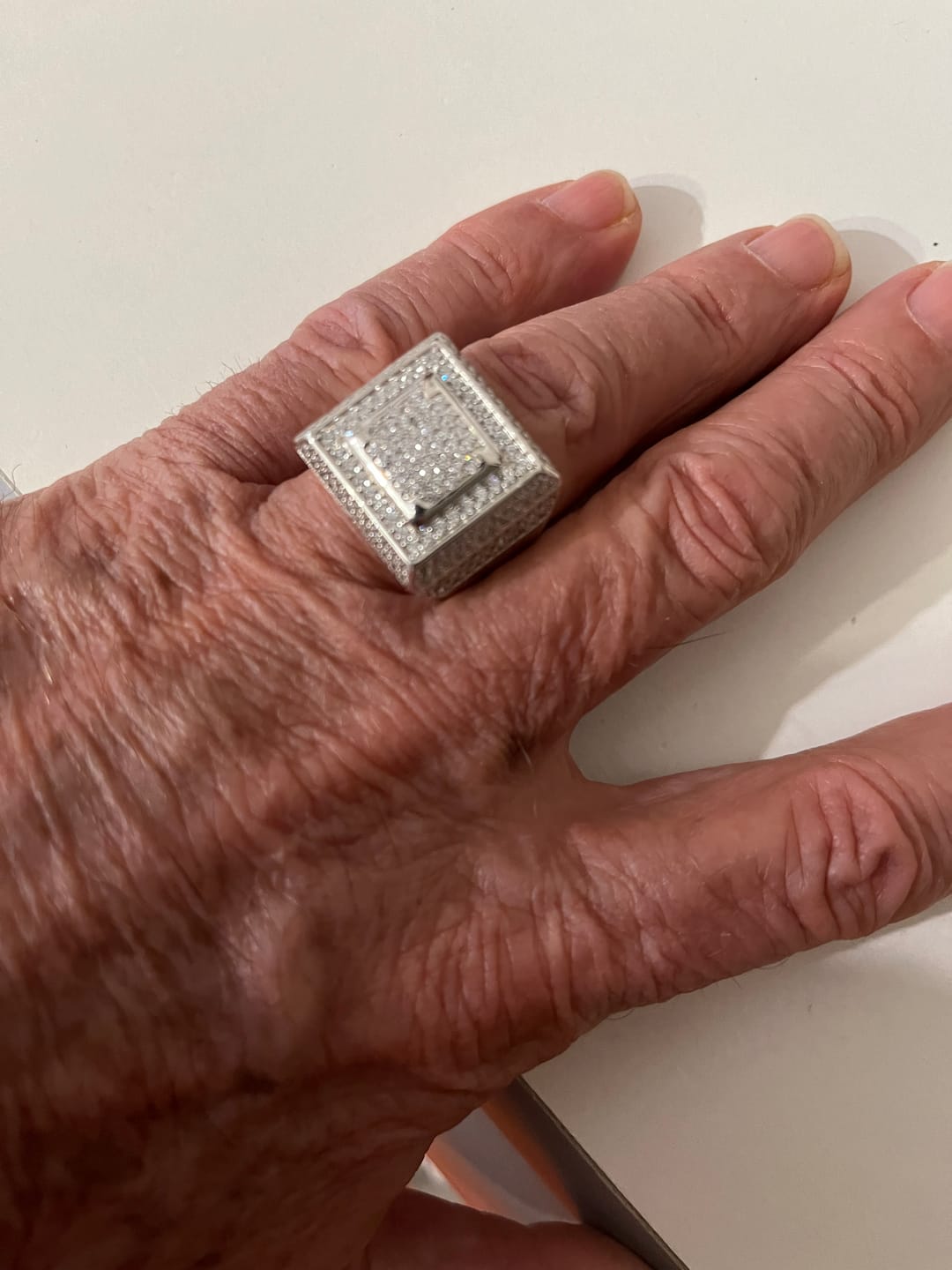 Customer photo review of ICE BLOX RING 925. - WHITE GOLD