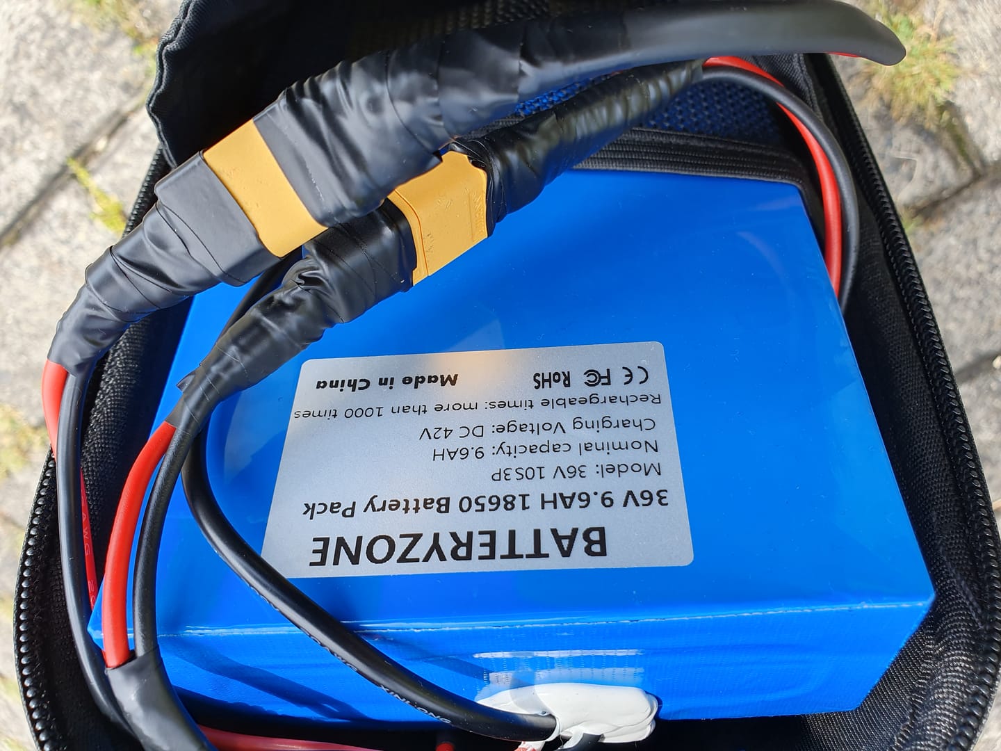 Customer photo review of 36V 10S3P 9,6Ah 42V 18650 Lithium-Akku 25A BMS für Elektrofahrräder und Roller