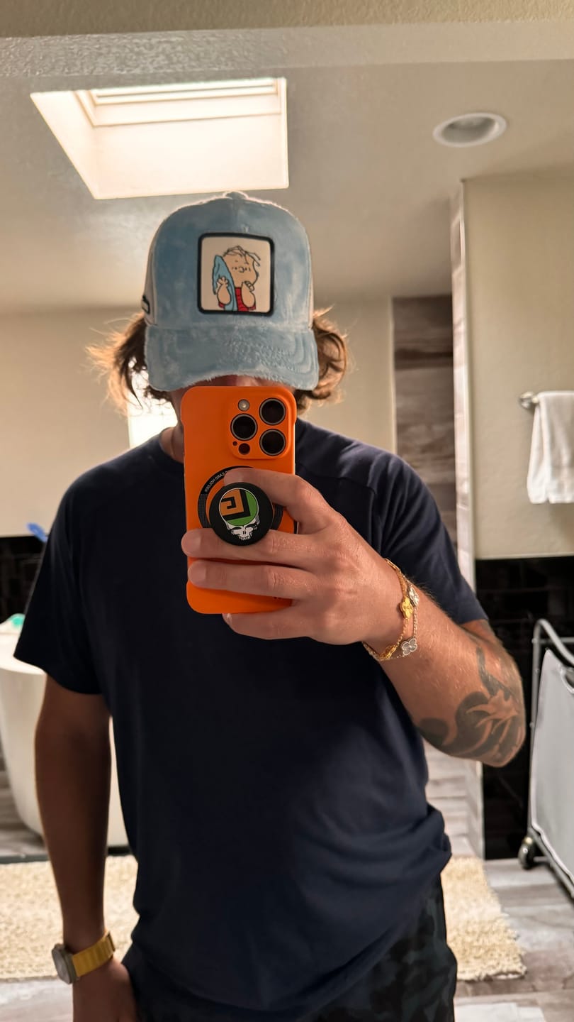 Customer photo review of OVERLORD X Peanuts: Linus Trucker Cap