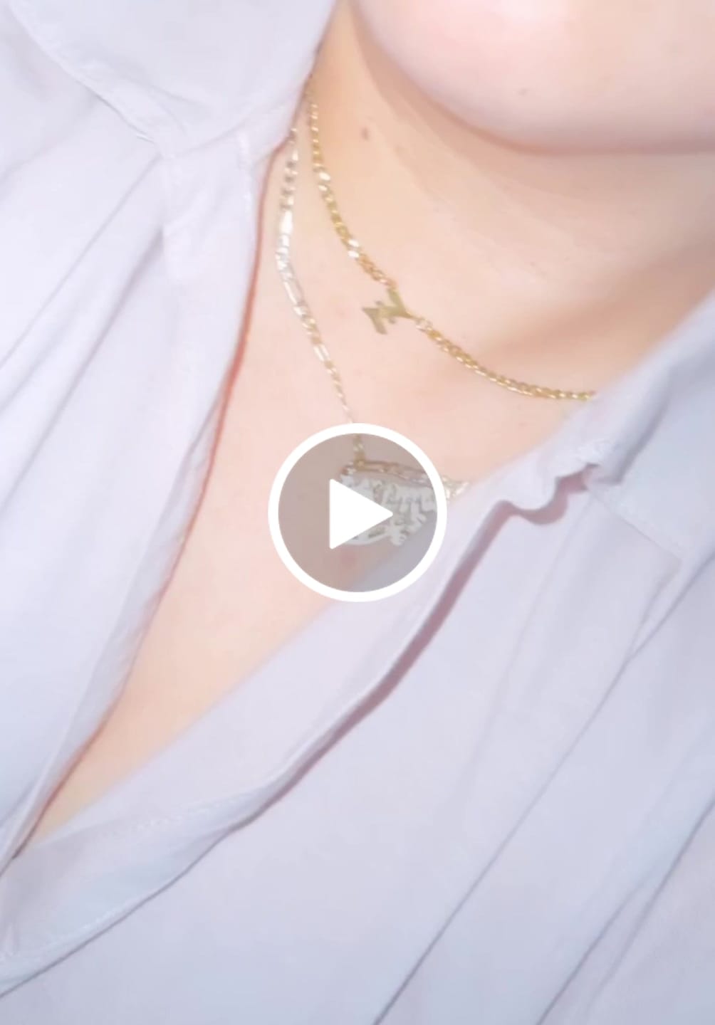 Customer video review of Cuban Initial Necklace