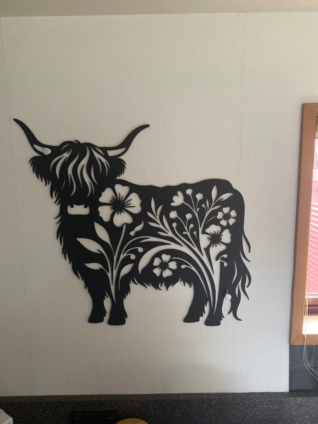 Customer photo review of Floral Highland Cow