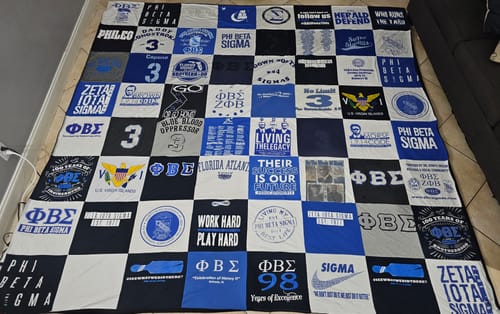 T-shirt quilt from florida atlantic university by Ackimo from FL