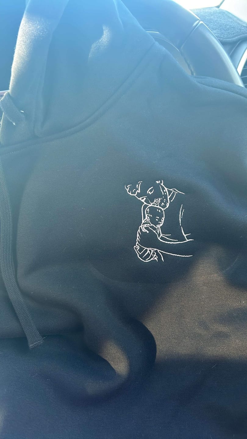Customer photo review of CUSTOM UNISEX HEAVYWEIGHT HOODIE