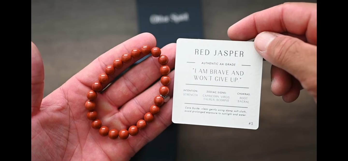 Customer photo review of Red Jasper Bracelet