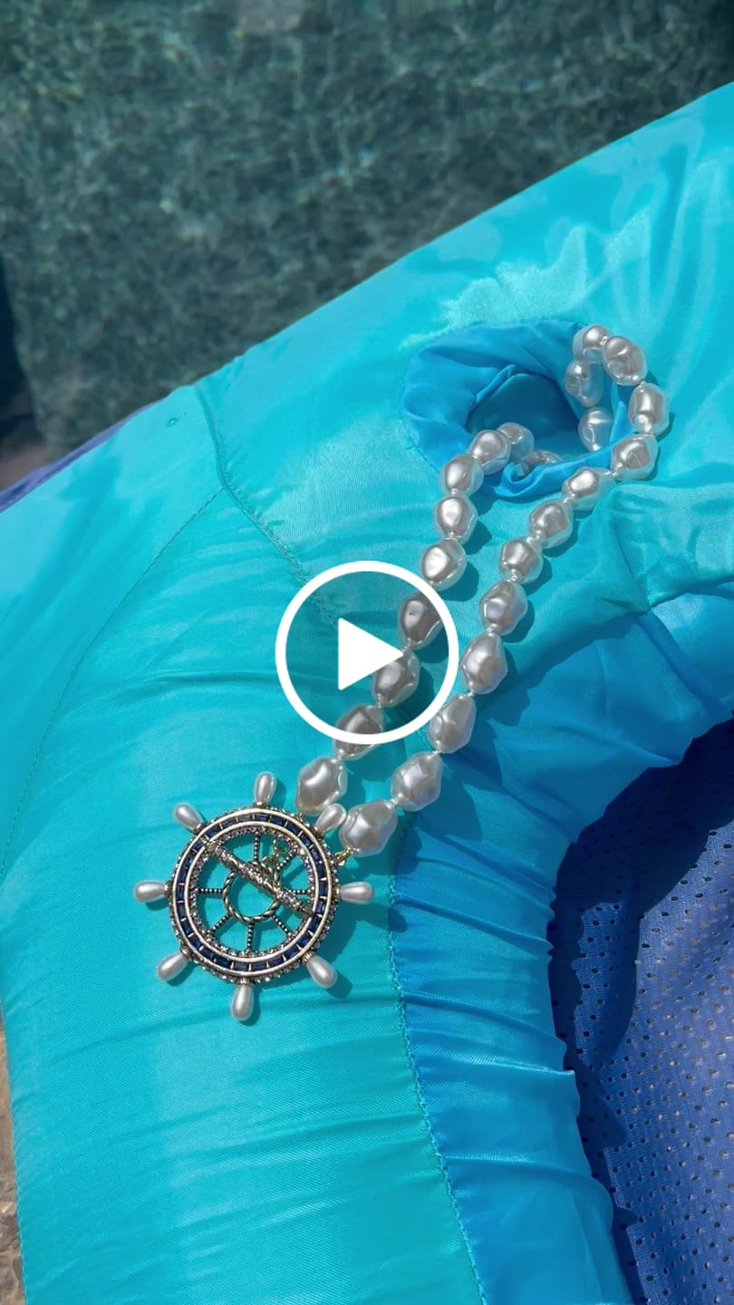 Customer video review of HEIDI DAUS®"Full Speed Ahead" Beaded Crystal Nautical Wheel Toggle Necklace