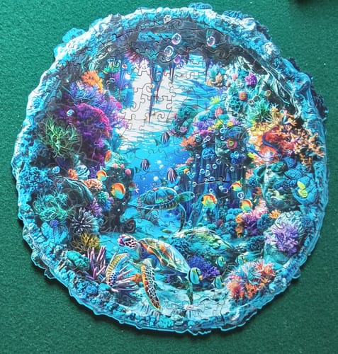 Customer photo review of 3D Seabed Wooden Jigsaw Puzzle