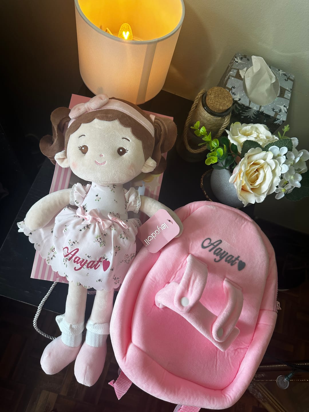 Customer photo review of Personalized Princess Starlet Doll Carrier Backpack - Pink