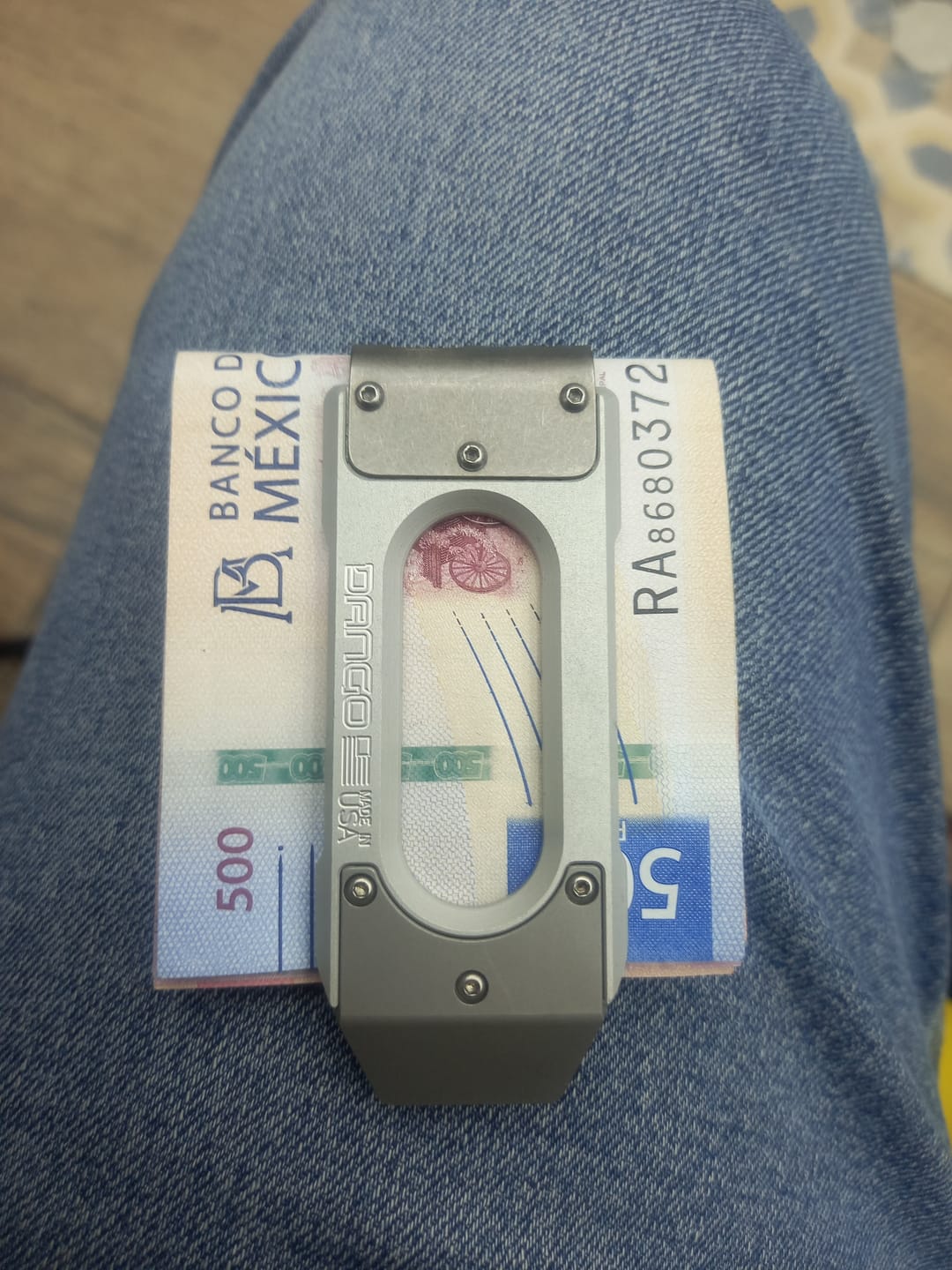 Customer photo review of MC02 TITANIUM MONEY CLIP