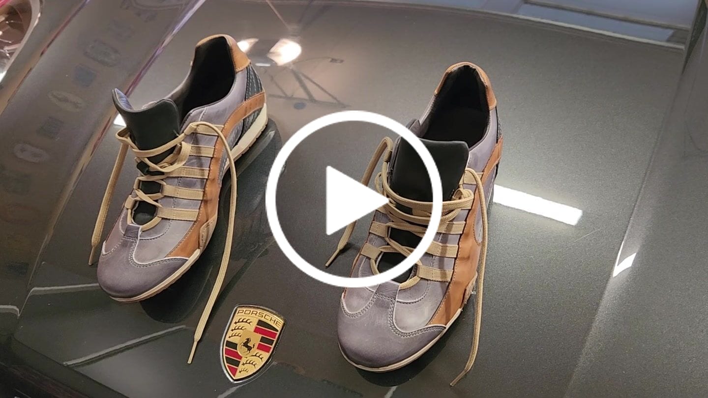 Customer video review of Men's GrandPrix Sneaker in Beach Club (Faded Navy and Brown)