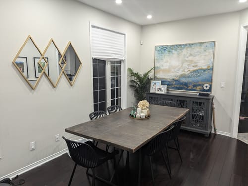 Customer photo review of Gold 3 Diamond Metal Mirror 47" x 31"