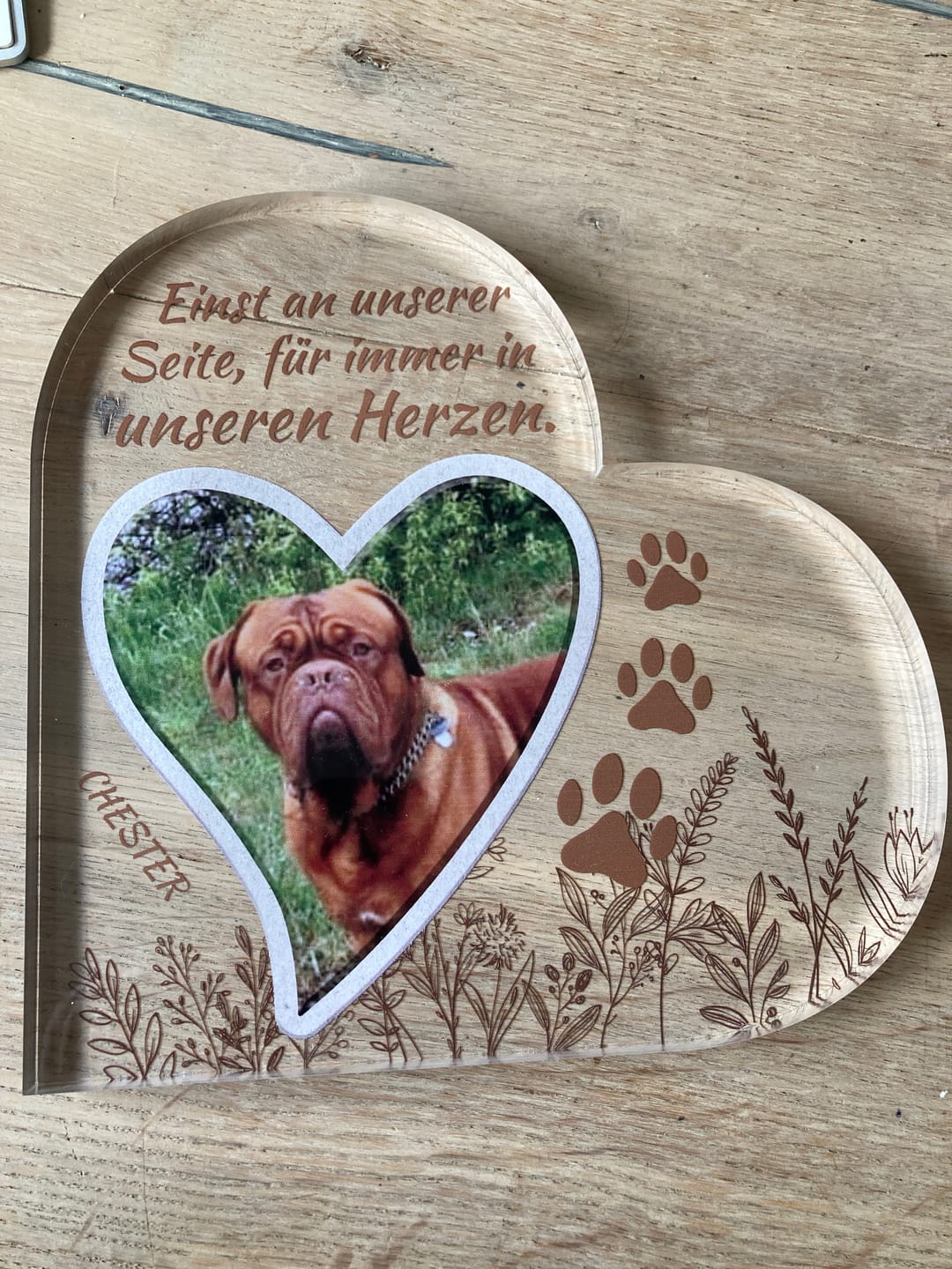Customer photo review of Einst an meiner Seite - Individuelles Glasherz