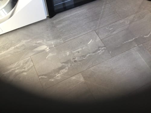 Customer photo review of Jade Pearl Rectangle Porcelain Tile
