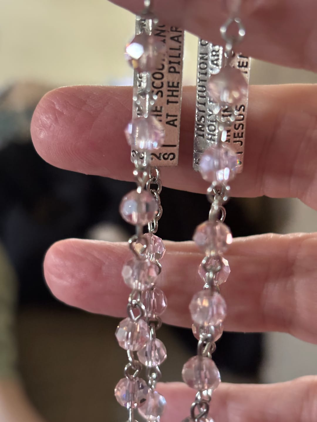 Customer photo review of FREE Today: Crucifixion Crystal Rosary
