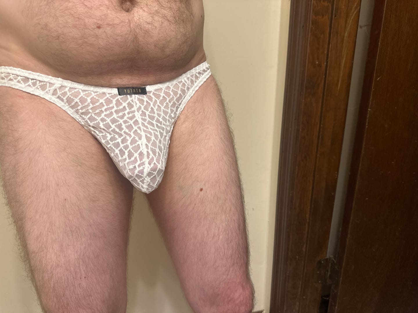 Customer photo review of Men's Breathable Mesh Thongs