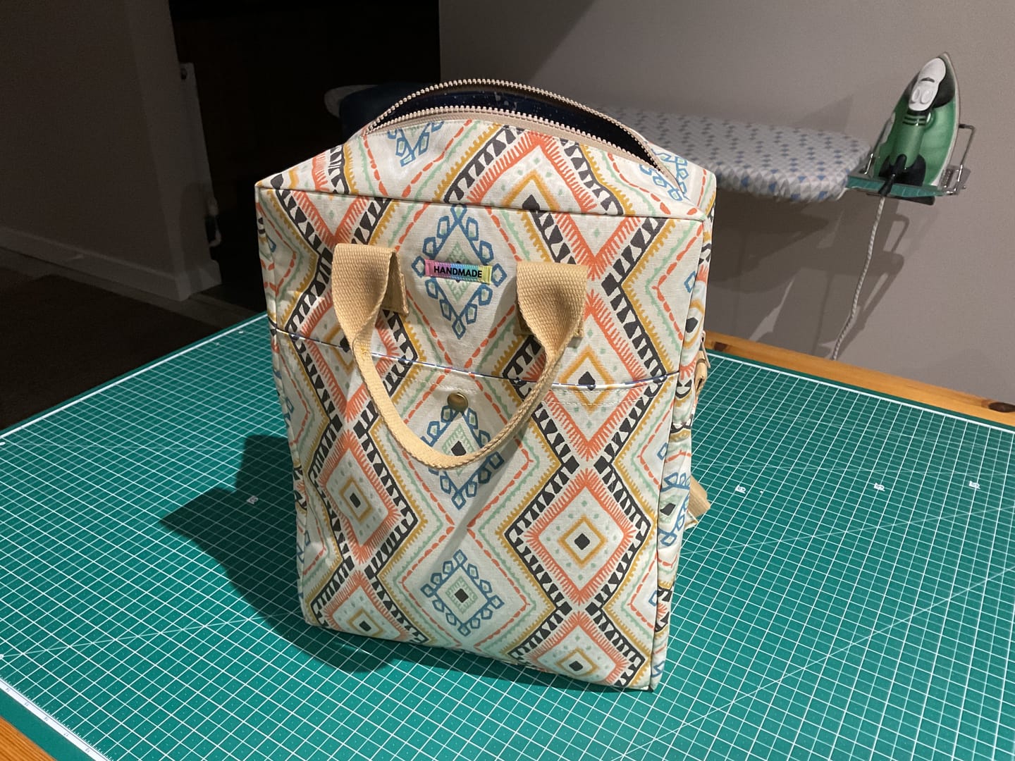 Customer photo review of Tribal Design Tiles Cotton Canvas Fabric