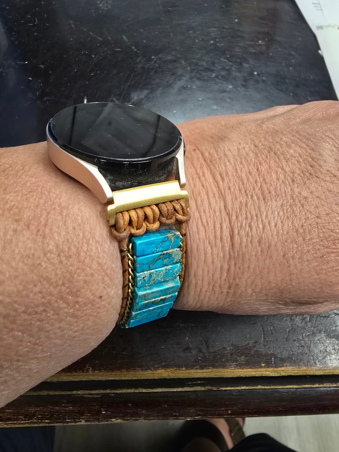 Customer photo review of Native Turquoise Samsung Galaxy Watch Strap