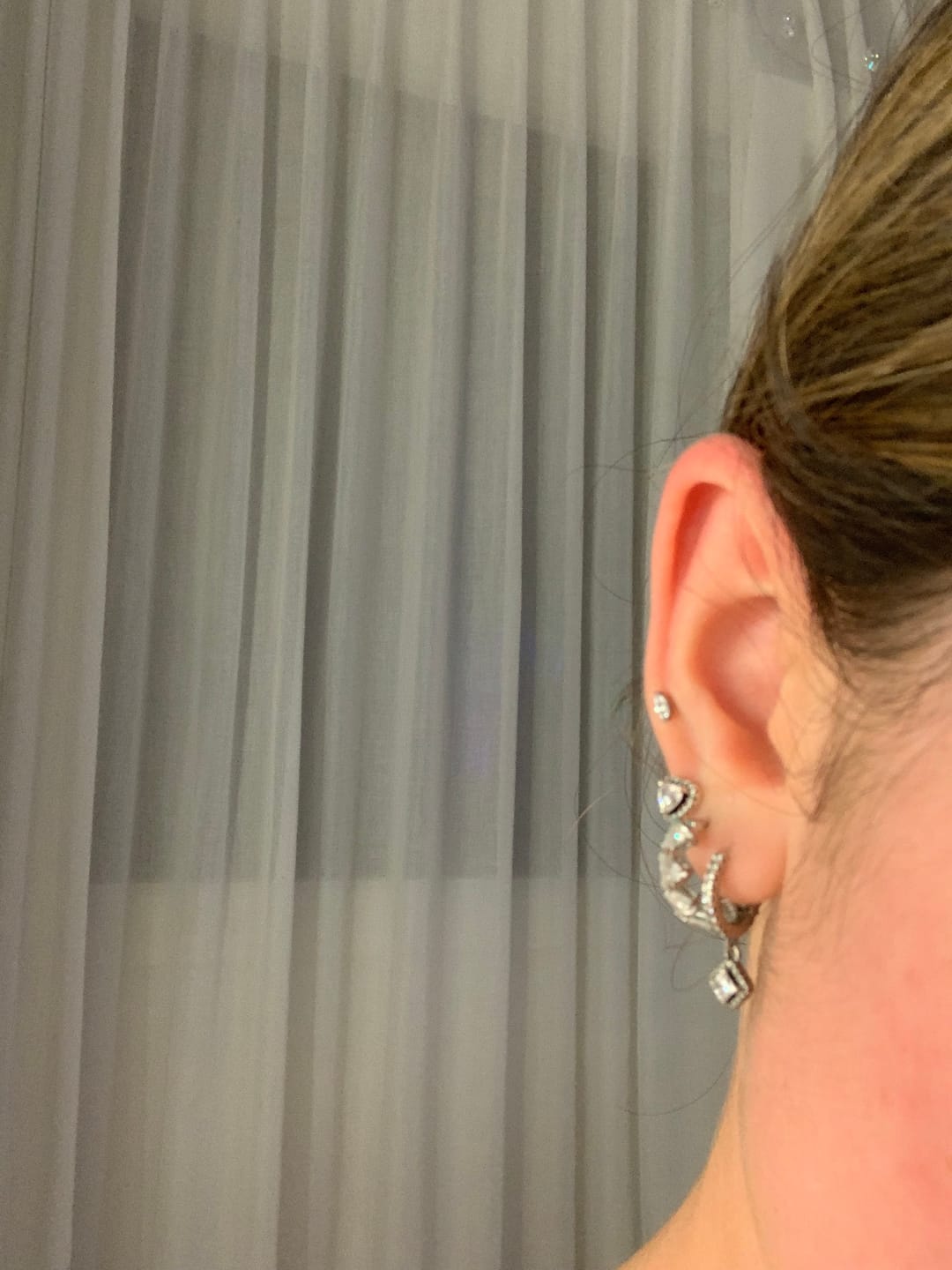 Customer photo review of Single Stone Piercing | Titan