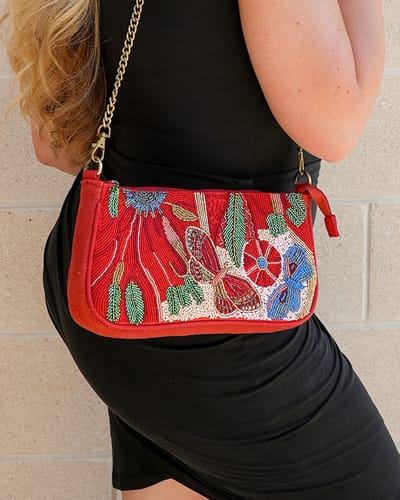 Customer photo review of Vermilion Butterfly Bloom Shoulder Bag