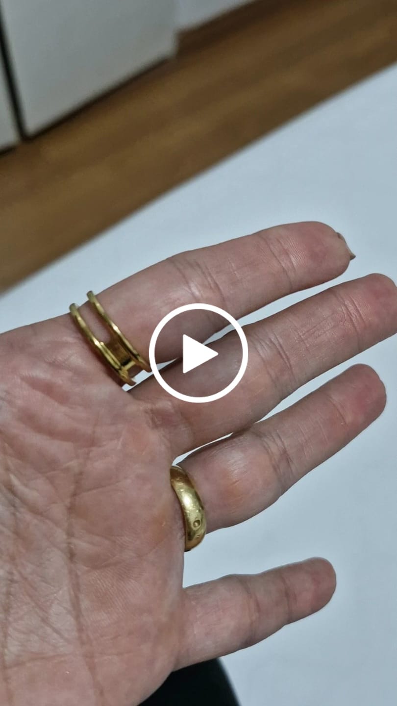 Customer video review of Anel Vienne Duplo Banhado em Ouro 18k
